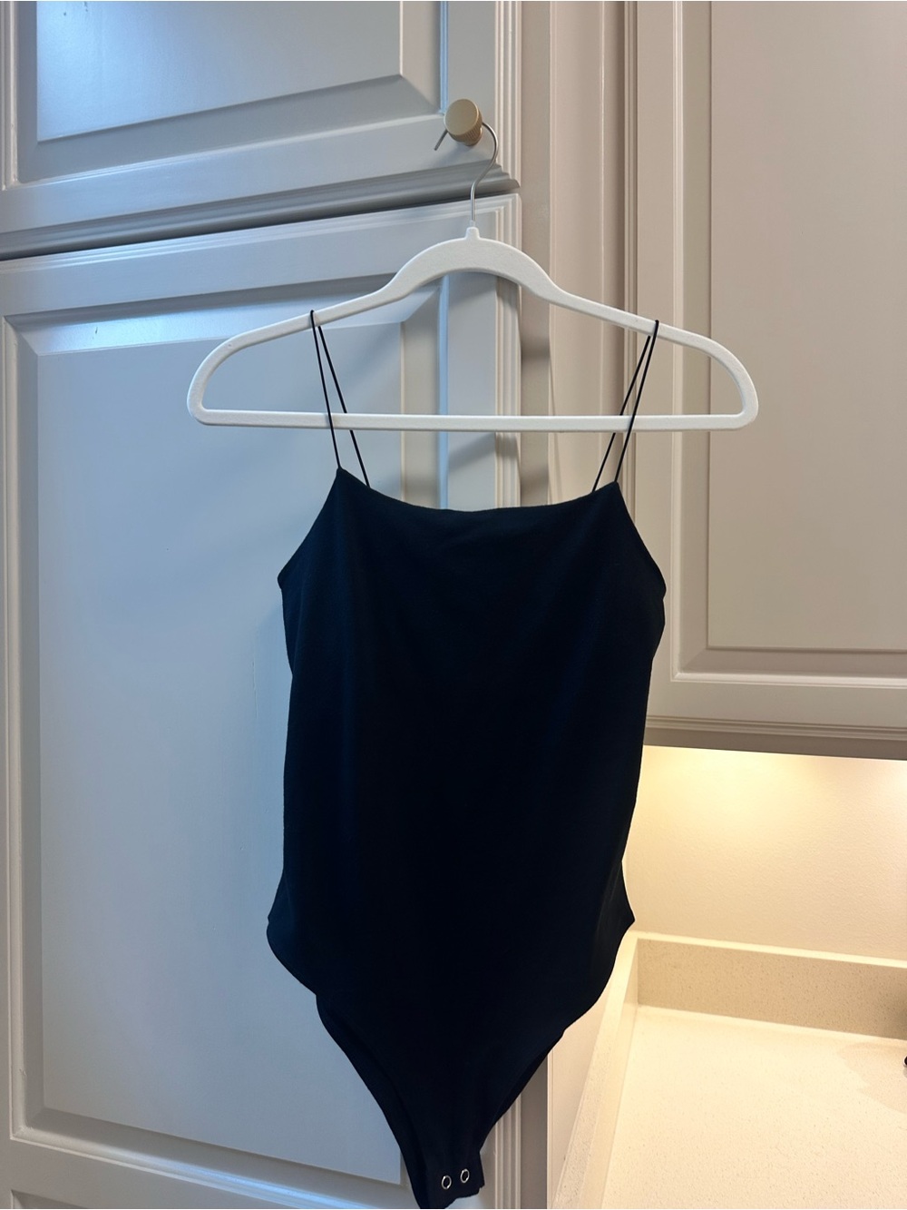 wild fable Black Spaghetti Strap Bodysuit